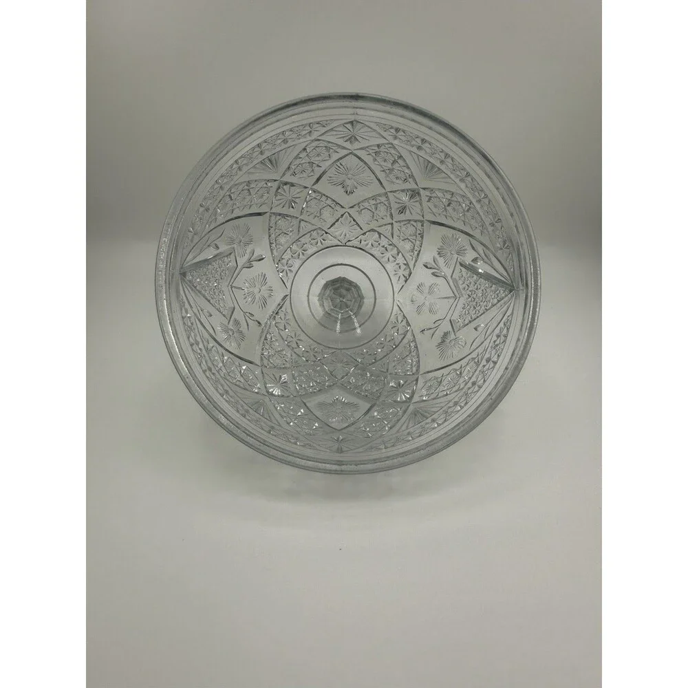 2 Piece Vintage American Brilliant Cut Glass Butter Dish with a Domed Lid